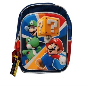 Nintendo Kids Backpack - Blue, Red, Green